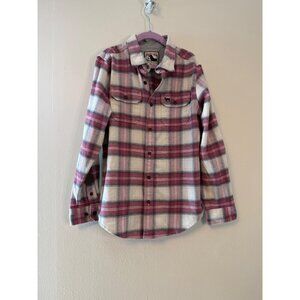 The Black Dog Kids Dry Dock Flannel Plaid Button Down Long Sleeve Medium